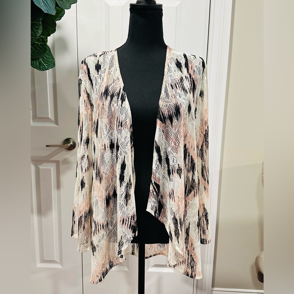 Lacy Open Front Cardigan